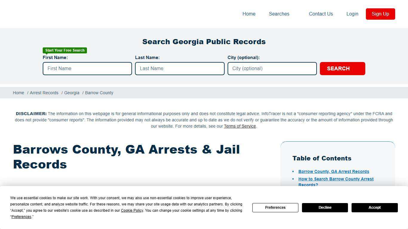 Barrows County, GA Arrests & Jail Records