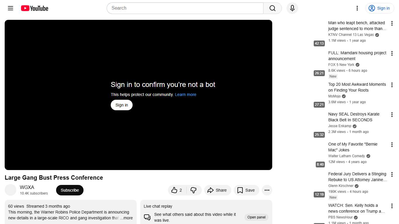 Large Gang Bust Press Conference - YouTube