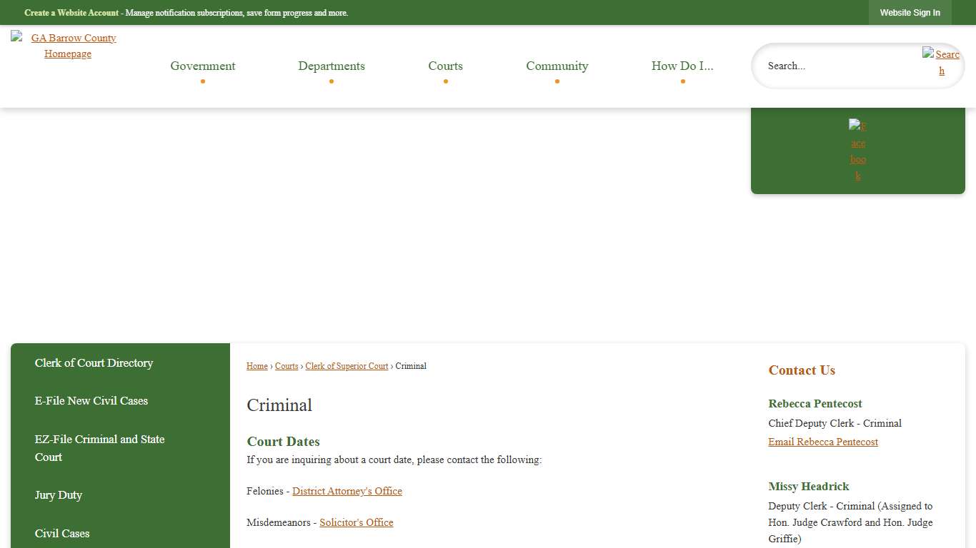Criminal | Barrow County, GA
