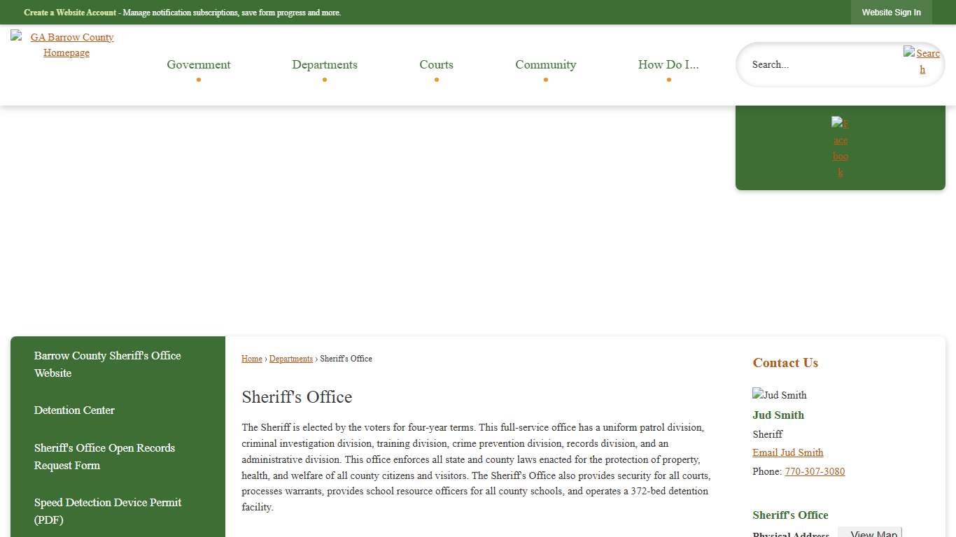 Sheriff's Office | Barrow County, GA